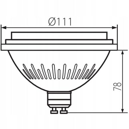 Żarówka LED ES111 12W = 92W 1050lm 4000K Neutralna CRI97 40° Srebrny IQ-LED Kanlux