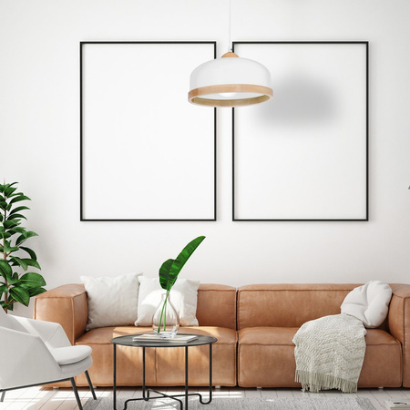 Lampa Wisząca Sufitowa STUDIO Biała 1xE27 Milagro