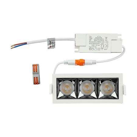 Oprawa LED Podtynkowa Spot 12W 2700K SMD SAMSUNG CHIP Prostokątna VT-2-12 V-TAC