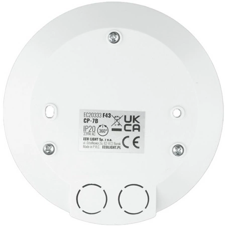 Czujnik Ruchu i Zmierzchu PIR 360° 8m Sufitowy Biały