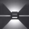 Lampa Ścienna Kinkiet Kostka G9 Kwadratowa Szara Nowoczesna Lobo Sollux