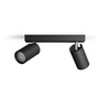 Lampa Sufitowa Reflektor 2x GU10 IP44 Czarna Kosipo Philips