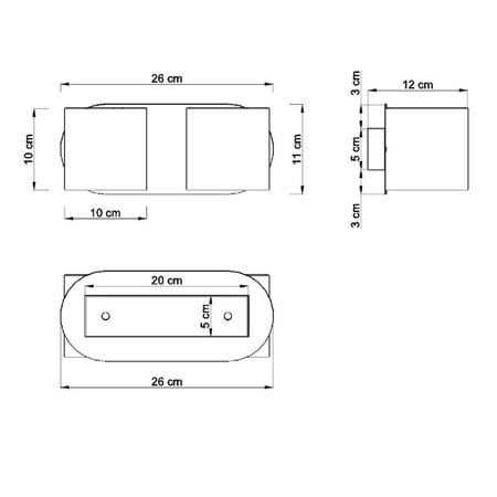 Lampa Ścienna Kinkiet 2x G9 Cylindryczna Szara Nowoczesna Orbis Sollux