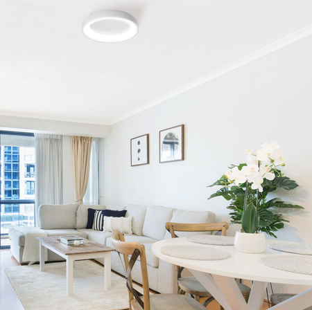 Plafon LED Lampa Sufitowa Natynkowa 72W 7500lm 2700-6000K CCT Biała Ściemnialna + Pilot EDGE Videx