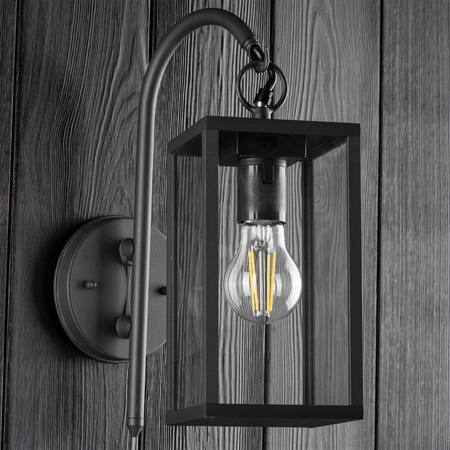 Kinkiet Ogrodowy Dół Lampa Elewacyjna Malmo E27 IP44 Grafit - GOLDLUX (Polux)