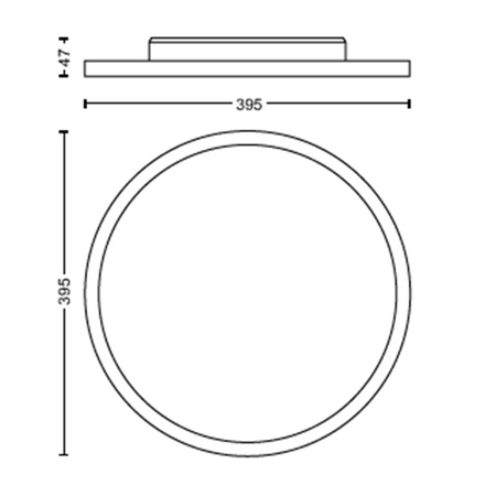 Plafon LED Lampa Sufitowa Natynkowa 24.5W 2450lm IP20 White Ambiance TW Biała 39.5cm Inteligentna SMART Zigbee Bluetooth Aurelle Philips HUE
