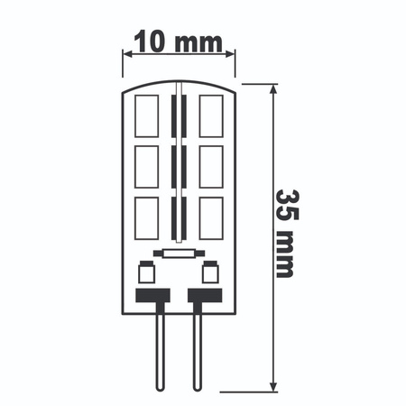 Żarówka LED G4 Kapsułka 2W = 20W 200lm 3000K Ciepła 360° 12V LUMILED