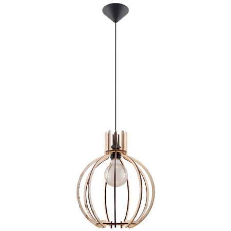 Lampa Sufitowa Wisząca Zwis E27 Okrągła Brązowa Skandynawska Arancia Sollux