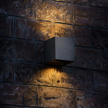 Kinkiet Ogrodowy Lampa Elewacyjna Zewnętrzna LED 6W 580lm 2700k Ciepła Czarna ERIC Videx