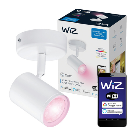 Lampa Sufitowa LED Reflektor SPOT 5W BIAŁY + RGB SMART WiFi WiZ