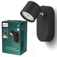Lampa Ścienna Kinkiet LED 4.5W 500lm 2700K Czarna Star Philips
