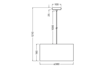 Lampa Sufitowa Wisząca Dekoracyjna E27 Zwis Szary Decor Ledvance