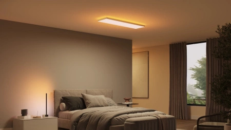 Panel LED Lampa Sufitowa Natynkowa 120x30 cm 67W 4800lm IP20 White and Color Ambiance RGB + TW Biała Inteligentna SMART Zigbee Bluetooth Datura Philips HUE