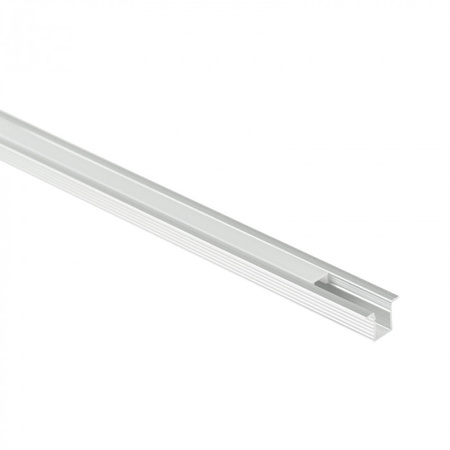 Profil Aluminiowy LED Wpuszczany Podtynkowy Anodowany 1m z Kloszem Mroźnym do Taśm LED + Zaślepki seria PW Ecolight