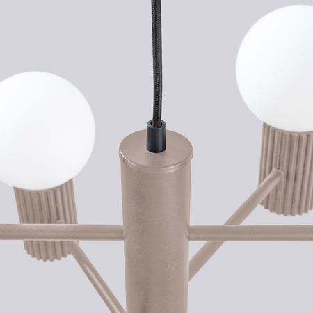Lampa Wisząca Żyrandol 6x G9 Aluminiowa Taupe Halo French Sky SL.1836 Sollux