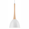 Lampa Wisząca Sufitowa VANESSA E27 Biała Drewniana LM-1.1/77 Lamkur