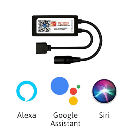 Sterownik do Taśm LED RGB WiFi SMART TUYA 6A 5-24V 72W 144W Czarny LVT