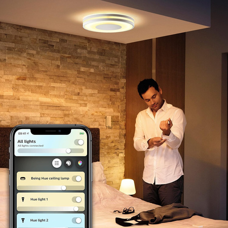 Plafon LED Lampa Sufitowa Natynkowa 22.5W 2500lm IP20 White Ambiance TW Biała 34.8cm Inteligentna SMART Zigbee Bluetooth Being Philips HUE