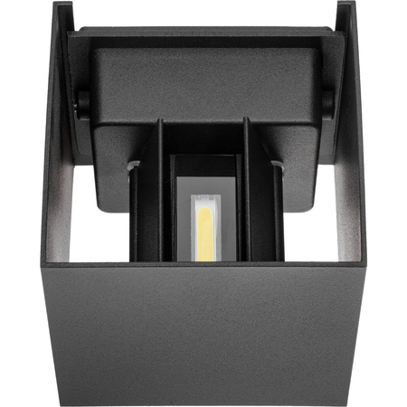 Kinkiet Ogrodowy Elewacyjny LED 2x3W 4000K Regulowany Góra Dół Czarny PICEA LUMILED