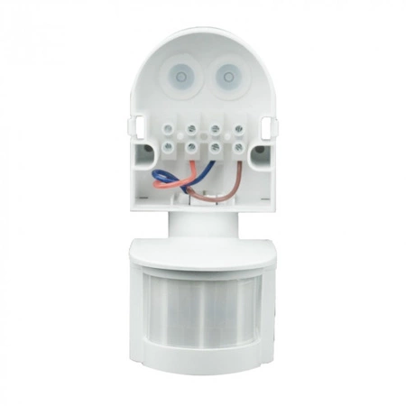 Czujnik Ruchu i Zmierzchu PIR IP44 Natynkowy Regulowany Biały 12m 180° CP Ecolight