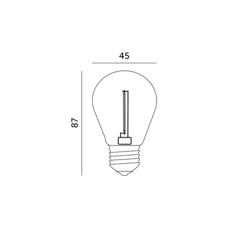Żarówka LED E27 Kulka 1W 50lm 3000K Ciepła 220° Kobi