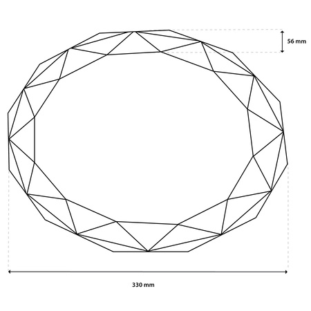 Plafon LED Lampa Sufitowa Natynkowa 18W IP44 Okrągły GLORY 2 Diament 33cm LUMILED