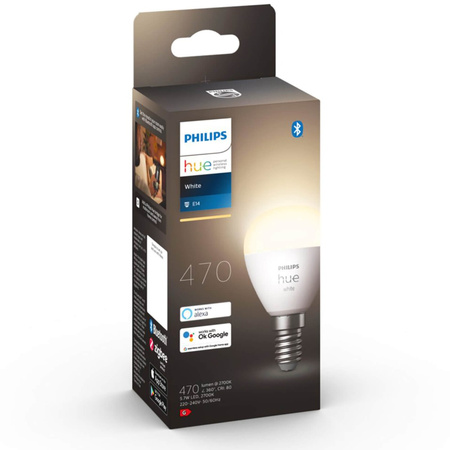 Żarówka LED Kulka E14 P45 5,7W 2700K Ciepła PHILIPS HUE White Bluetooth Zigbee