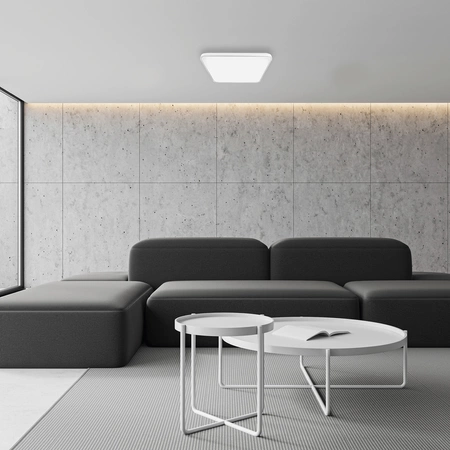 Plafon LED Lampa Sufitowa Natynkowa Biały kwadratowy FABIO 23W 37 cm 4000K Milagro