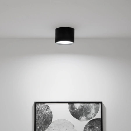 Oprawa HALOGENOWA Natynkowa SUNLA Tuba Gx53 LED Spot Kinkiet Sufitowa Walec Czarny LUMILED