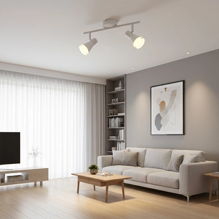 Lampa sufitowo-ścienna ruchoma regulowana 8,4W LED BERG 2 biały 3000K GOLDLUX (Polux)