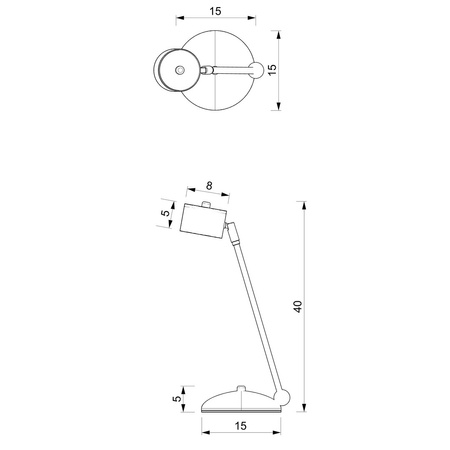 Lampka Biurkowa Stołowa LED ARENA Zielona Złota 1xGX53 Milagro