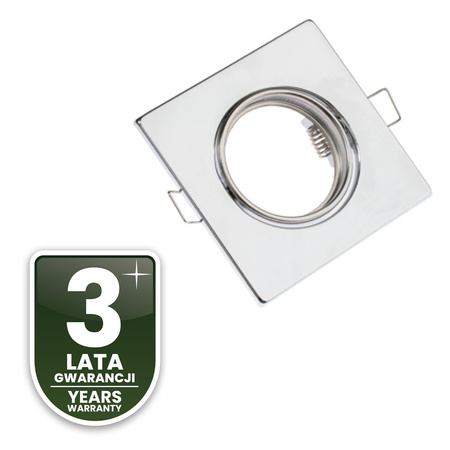 6x Oprawa Halogenowa Podtynkowa Ruchoma Kwadrat PICTOR Chrom Blacha MR16 GU10 LUMILED