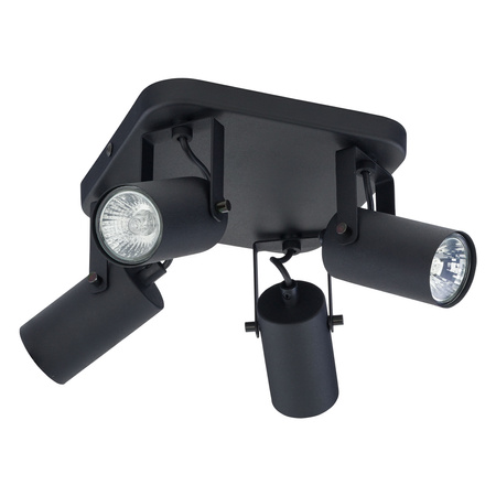 Lampa Sufitowa REDO BLACK Spot Reflektor Czarna Nowoczesna 4xGU10 6502 TK Lighting