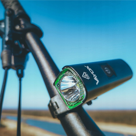 Latarka Lampka Przednia Rowerowa LED USB-C Uchwyt Światło 6 Trybów 1300lm IPX6 VAYOX