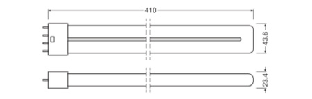 Świetlówka LED 2G11 17W = 36W 2300lm 4000K Neutralna Ściemnialna 140° Dulux Ledvance