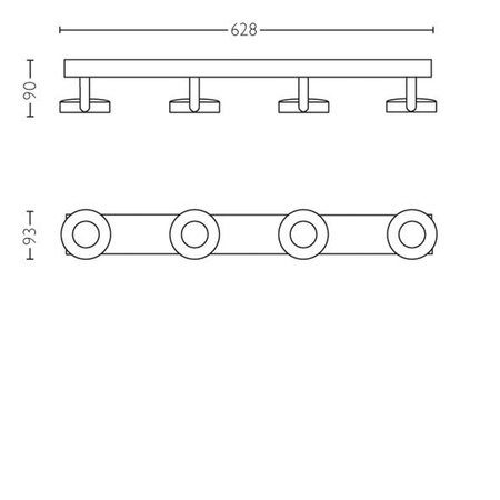 Lampa Sufitowa Reflektor LED 18W 2000lm 2200-2700K Ściemnialna WarmGlow Biała Clockwork Philips