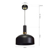 Lampa wisząca czarno-złota żyrandol MiLAGRO MALMO 1x E27
