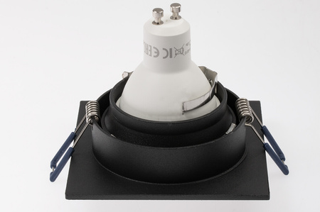 Oprawa HALOGENOWA CLARO Podtynkowa Stała KWADRAT Czarna GU10