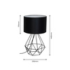 Lampka Biurkowa Stołowa LED BASKET Czarna 1xE27 Milagro