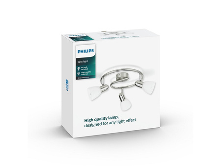 Lampa Sufitowa Reflektor 3x E14 nikiel Burlap Philips
