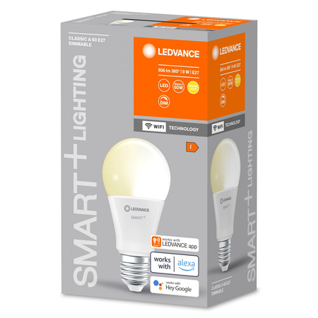 Żarówka LED E27 A60 9W 806lm 2700K Ciepła SMART+ WiFi Ściemnialna Classic LEDVANCE