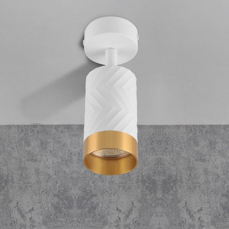 Kinkiet Reflektor Oprawa Ścienno-Sufitowa LED 1 x GU10 ARRAS Biały GOLDLUX (Polux)