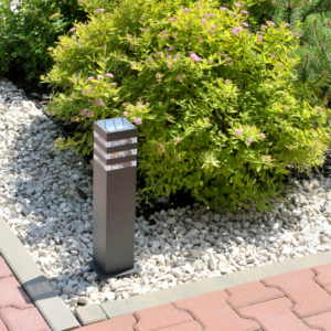 SŁUPEK ogrodowy lampa oprawa stojąca LED E27 TEKSAS grafit 44cm GOLDLUX (Polux)