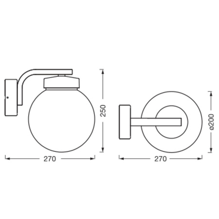 Kinkiet Ogrodowy Lampa Elewacyjna Zewnętrzna E27 Szary IP54 Endura Osram