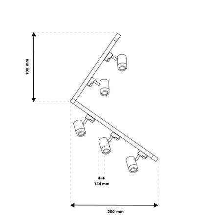 Zestaw Szynowy Szynoprzewód Szyna Listwa 3m + 5x Lampa Reflektor GU10 LED Biały