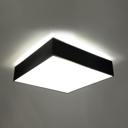 Lampa Sufitowa Plafon 3x E27 Kwadratowa Czarna Minimalistyczna Horus Sollux
