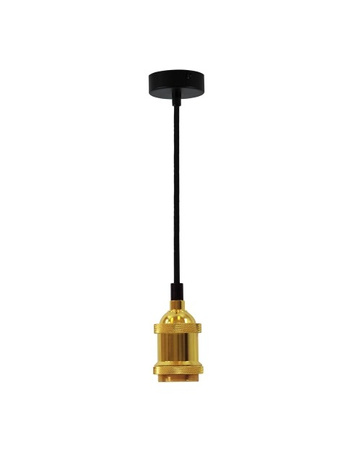 LAMPA wisząca Zawiesie z oprawką IL MIO NOLA E27 złoto 100cm kabel czarny