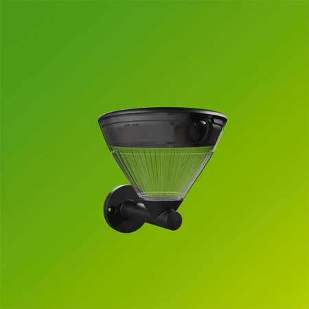 Kinkiet Ogrodowy Lampa Zewnętrzna Elewacyjna Solarny 3.8W 400lm 2700K Ciepła IP44 Czarna z Czujnikiem Ruchu Kyna Philips