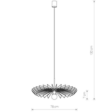 Lampa Sufitowa UMBRELLA 8873 Nowodvorski Czarna E27 Wisząca Druciana Stal ?78 cm Nowoczesna