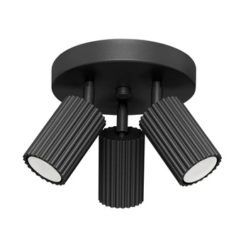 Lampa Sufitowa Plafon Tuba Spot 3x GU10 Czarna Karbon Deep Space SL.1582 Sollux